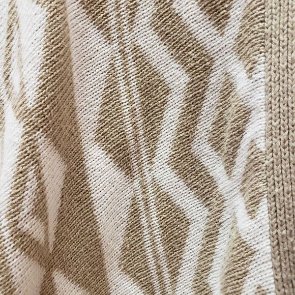 OLD ๐ค๐ NAVY Beige and White Shawl Poncho Size M/L - Picture 7 of 10